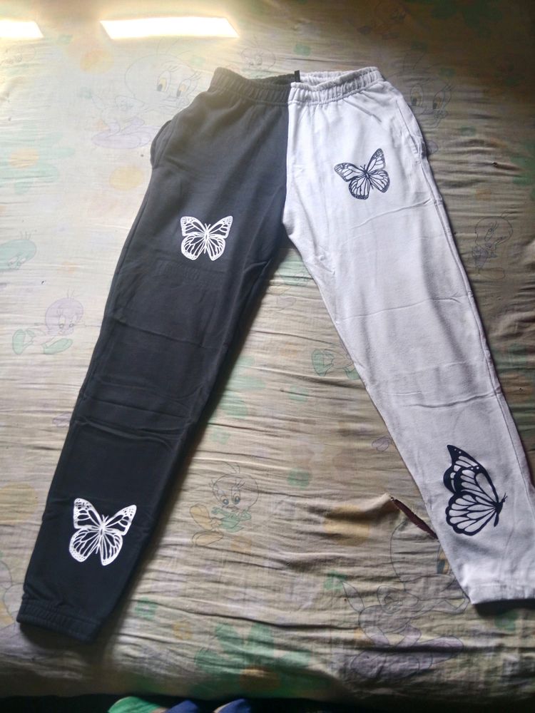 Black And White Puffed Pant