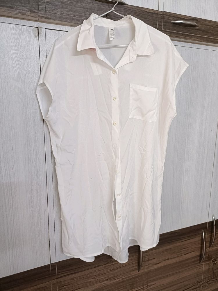 Long Length White Tshirt For Women