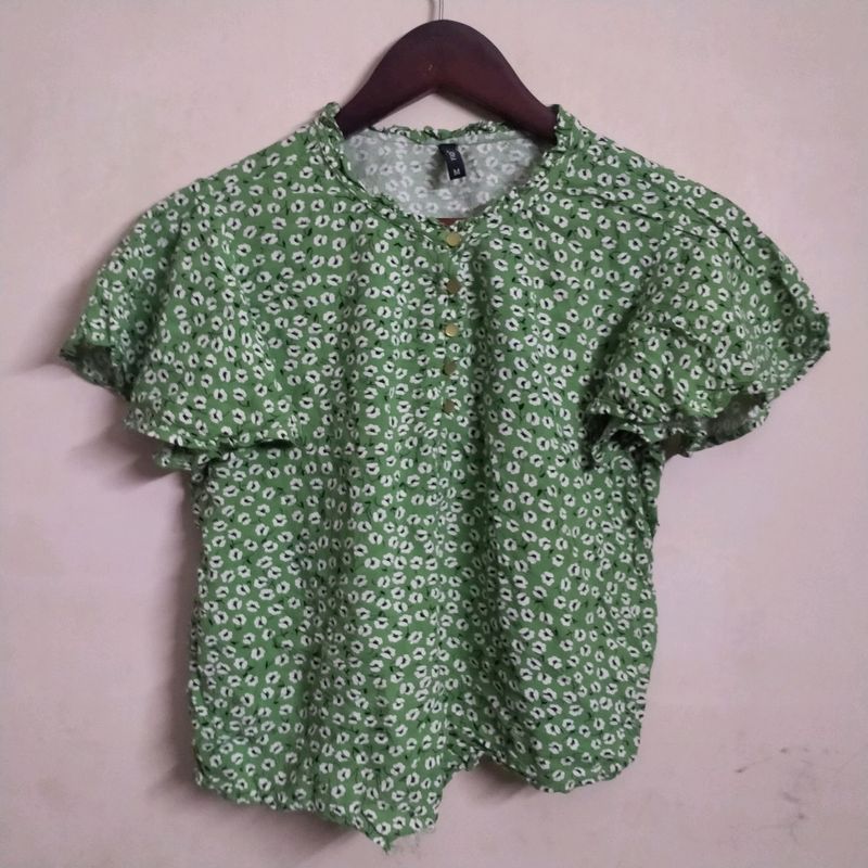 Rio Print Green Top