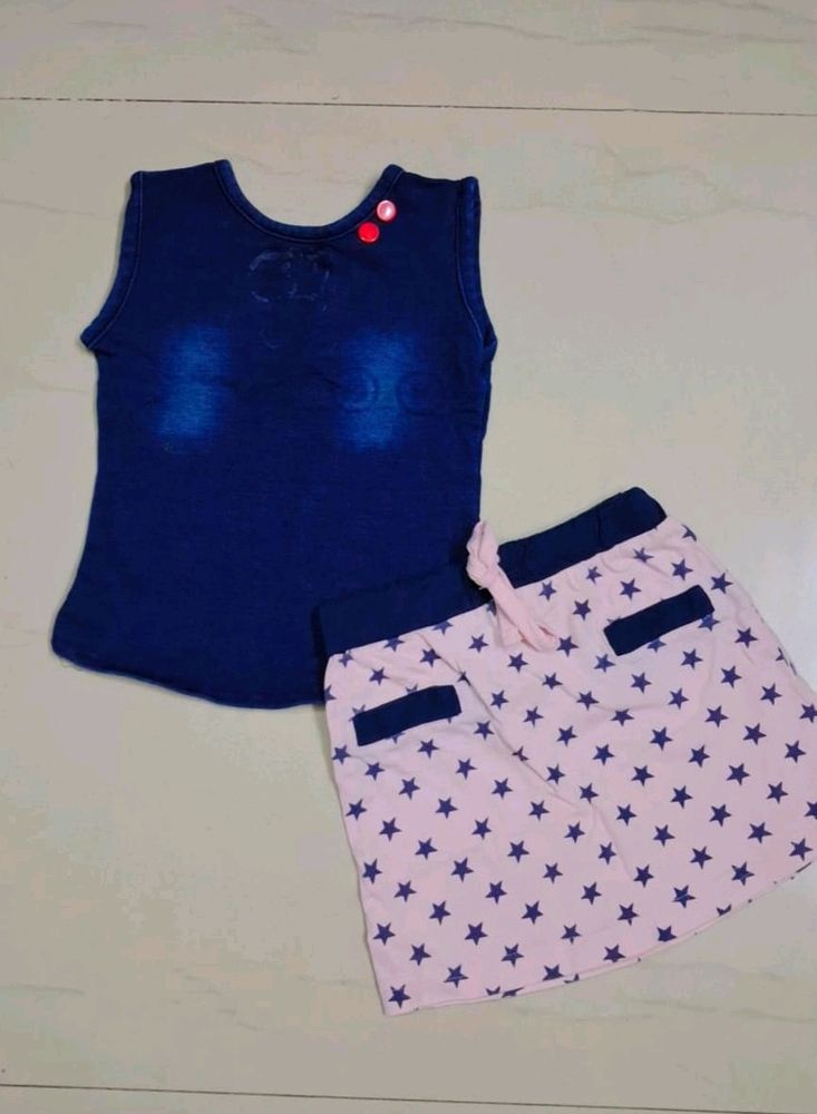 Baby Girl Top And Skirt Set