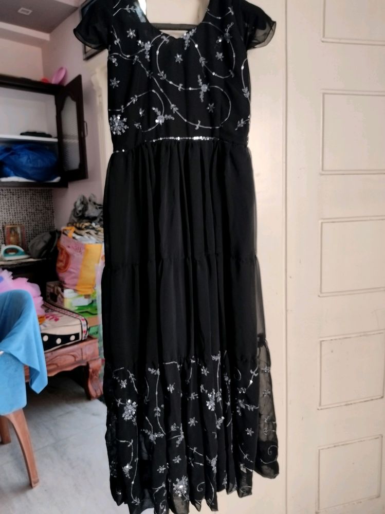 Beautiful Black Long Frock