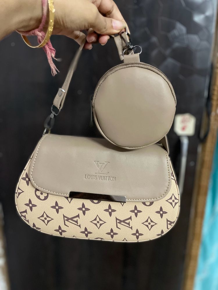 Trendy Bag With Coin Pouch Attached