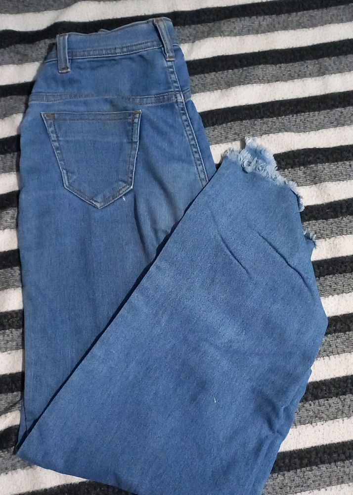 Blue Wide Leg Jeans