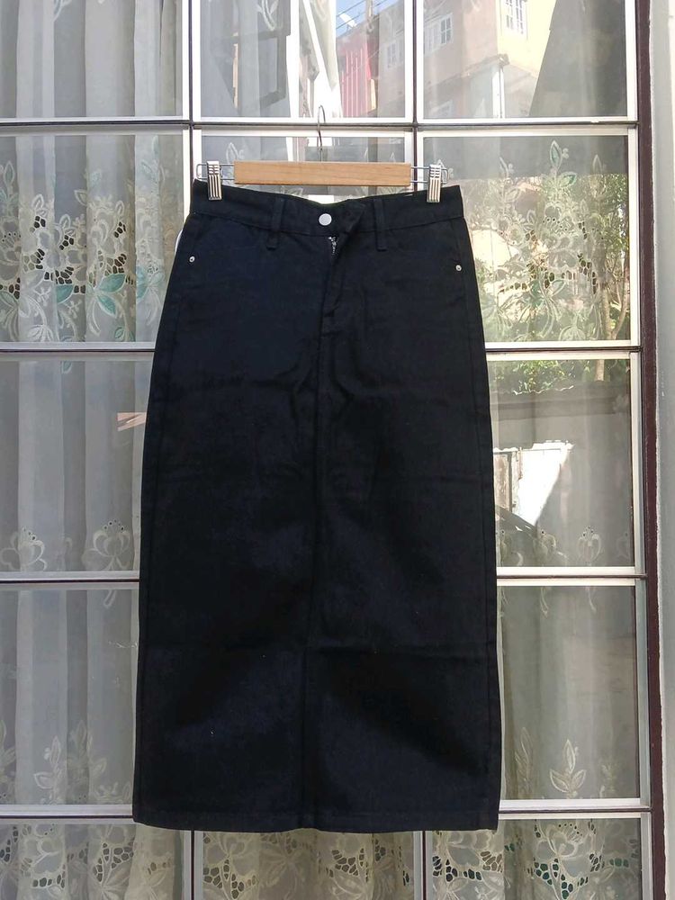 Black Jean Skirt ( Imported)