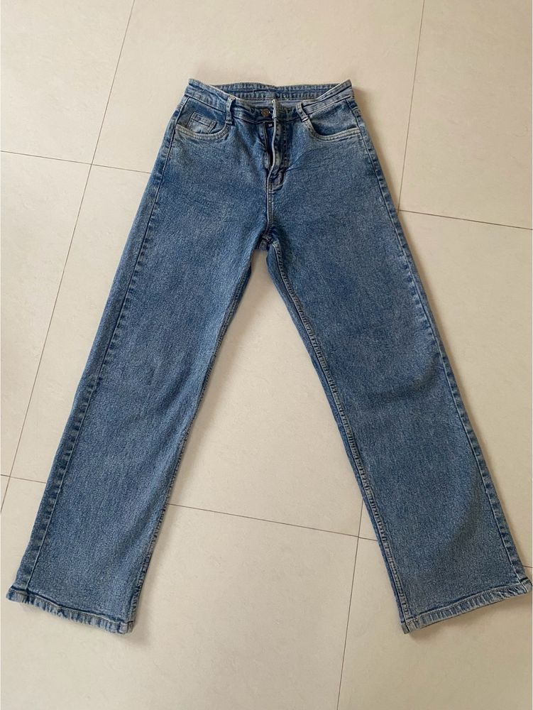 Wide Leg Stretchable Jeans