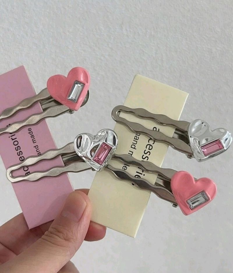 Y2k Imported Heart Hair Clips 💝💝