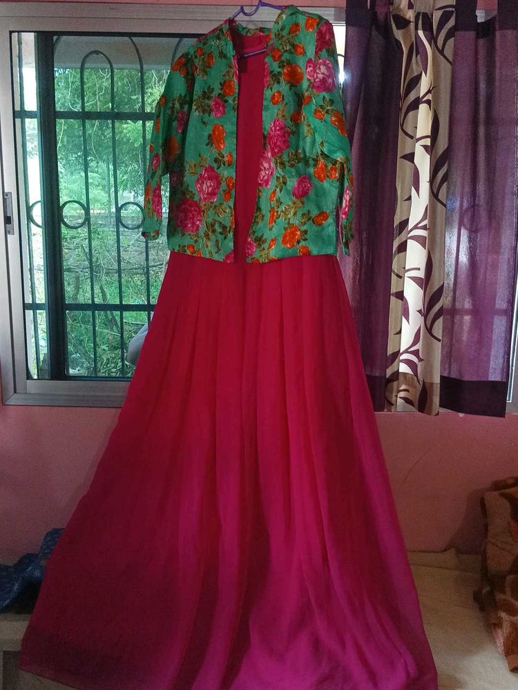 Ethenic Wear, Gown With Shrug