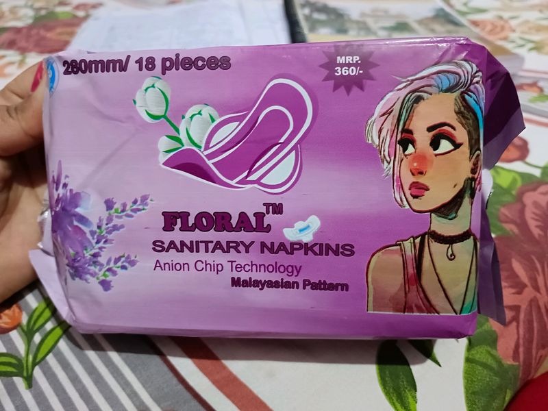 FLORAL SANITARY NAPKIN