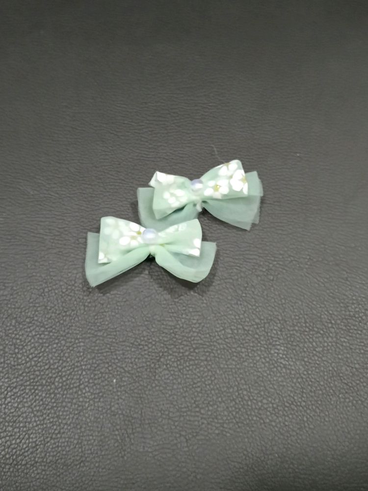 Bow Hairclip Green