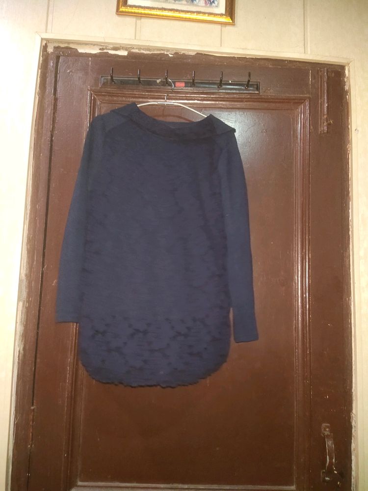 Women Sweater Winter Blue