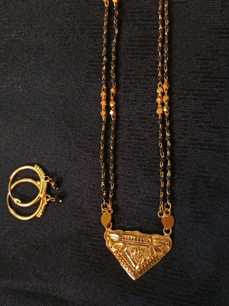 Mangalsutra And Earrings