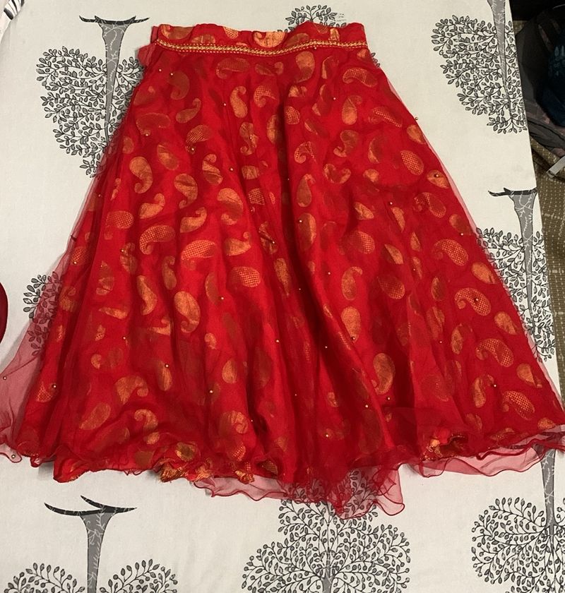 Red Skirt For Girls (7-8years)