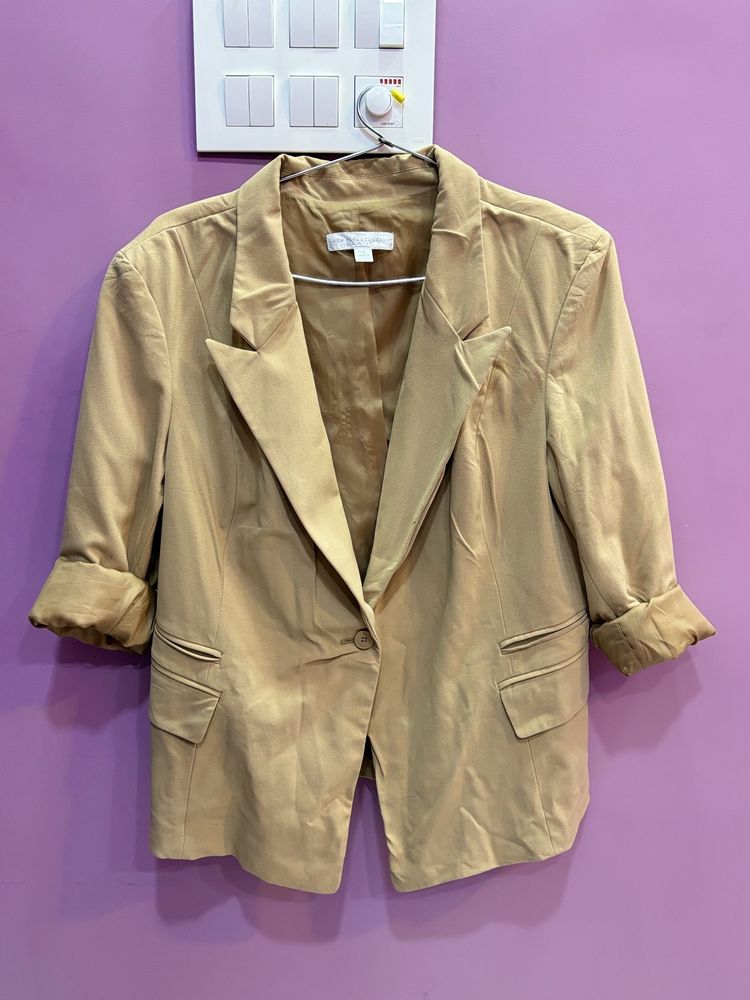 OVERSIZED BEIGE BLAZER- L/XL