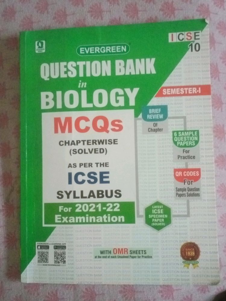 Biology Book Question Bank Class 10 ICSE