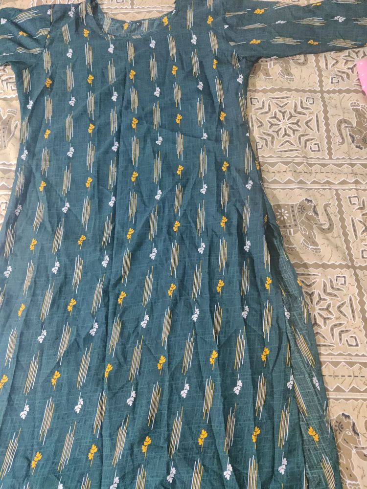 Green Straight Kurti