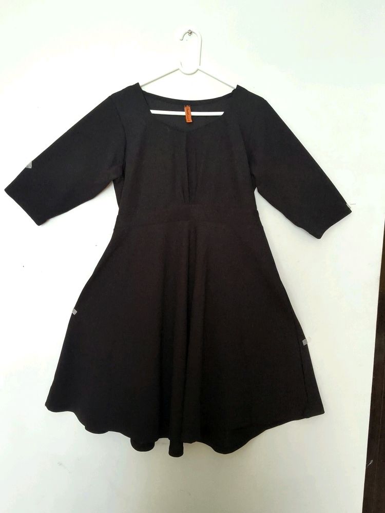 Women Fit And flare Black Dress