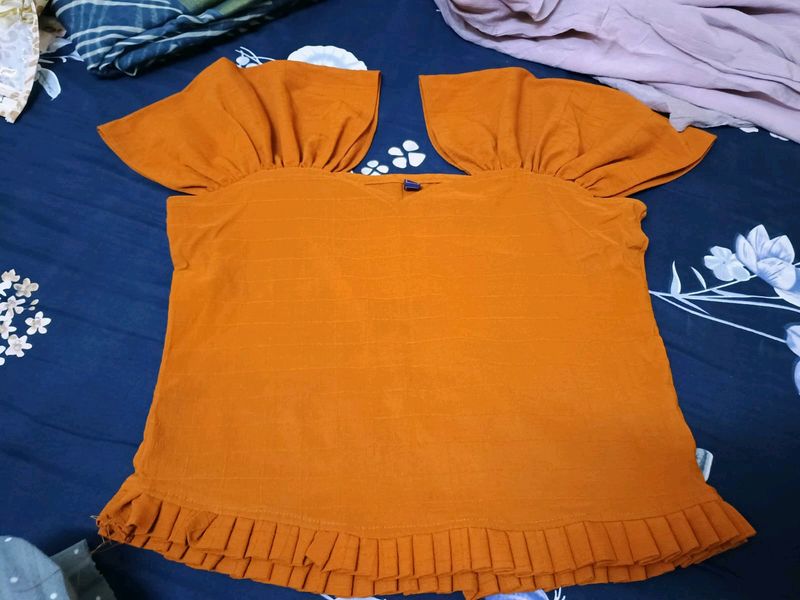 New Orange Crop Top