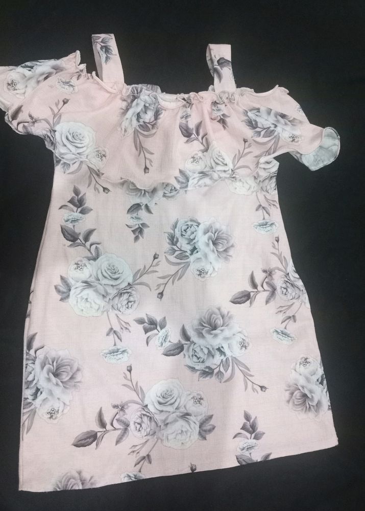 Brand New Flower Print Off Shoulder Top For Girls