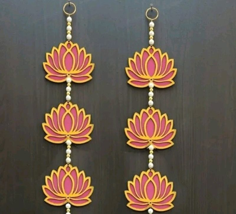 💥Diwali Offer💥3-tier set of 2 Lotus Bell Hanging