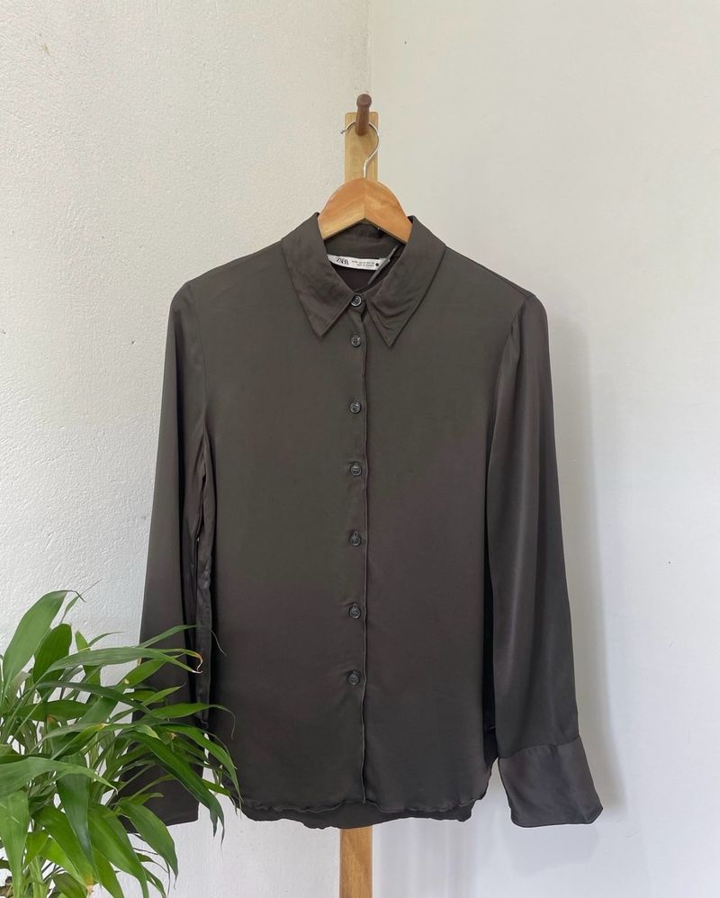 Zara Satin Textured Shirt