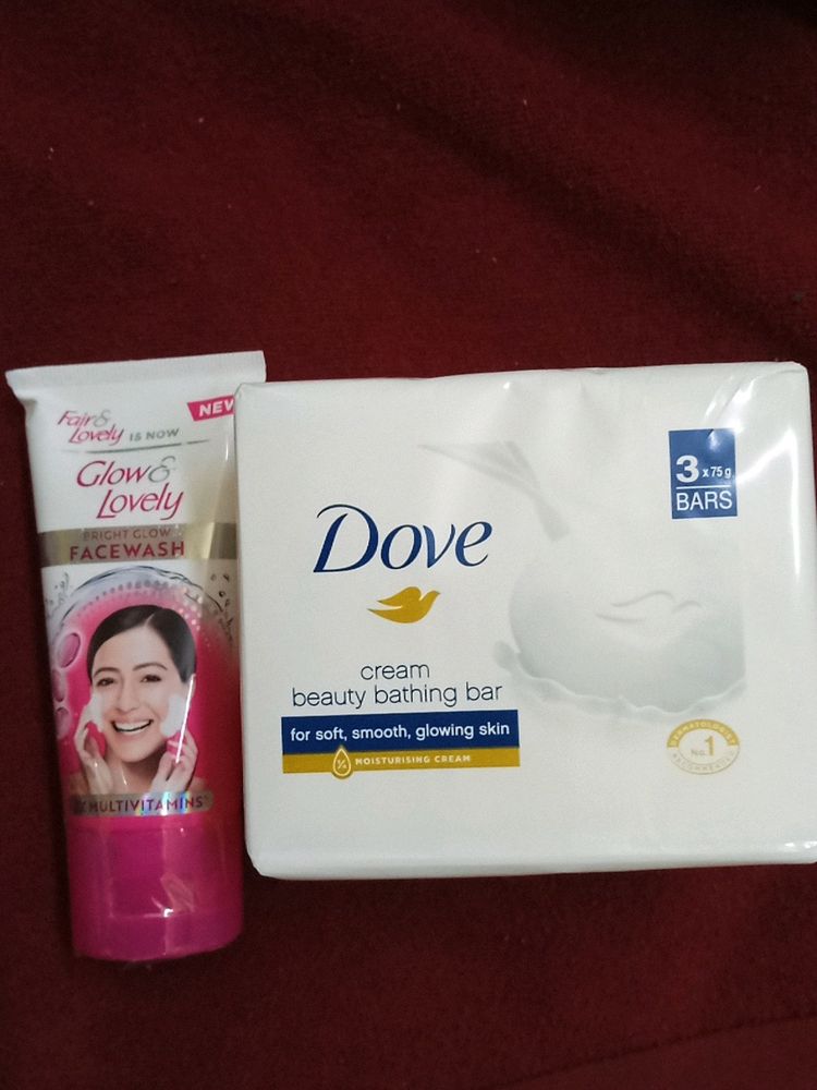 Dove Combo Soap And Glow & Lovely