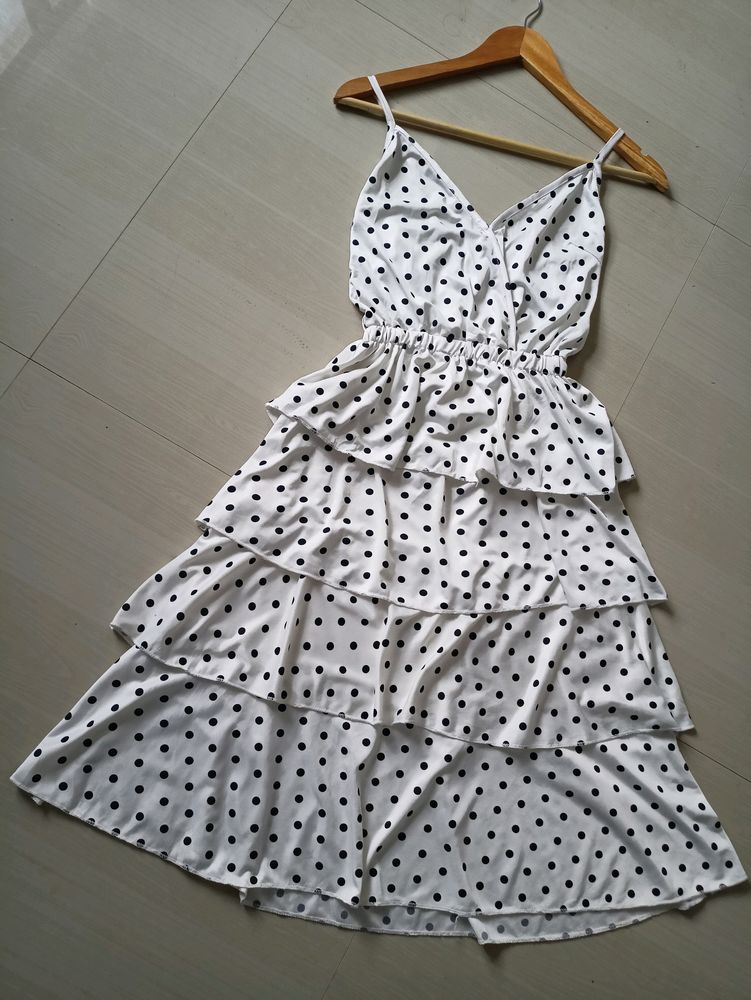 Woman Polka Dotted Dress