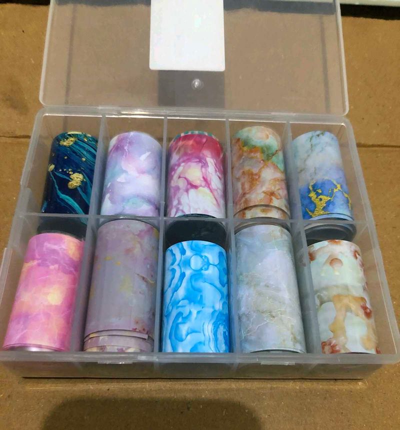 10 Rolls Nail Foil Transfer Sticker