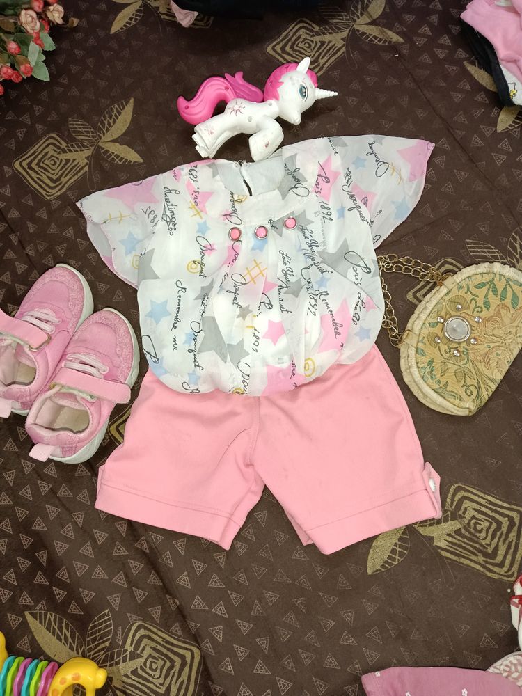 Cute Baby Girl Top And Bottom