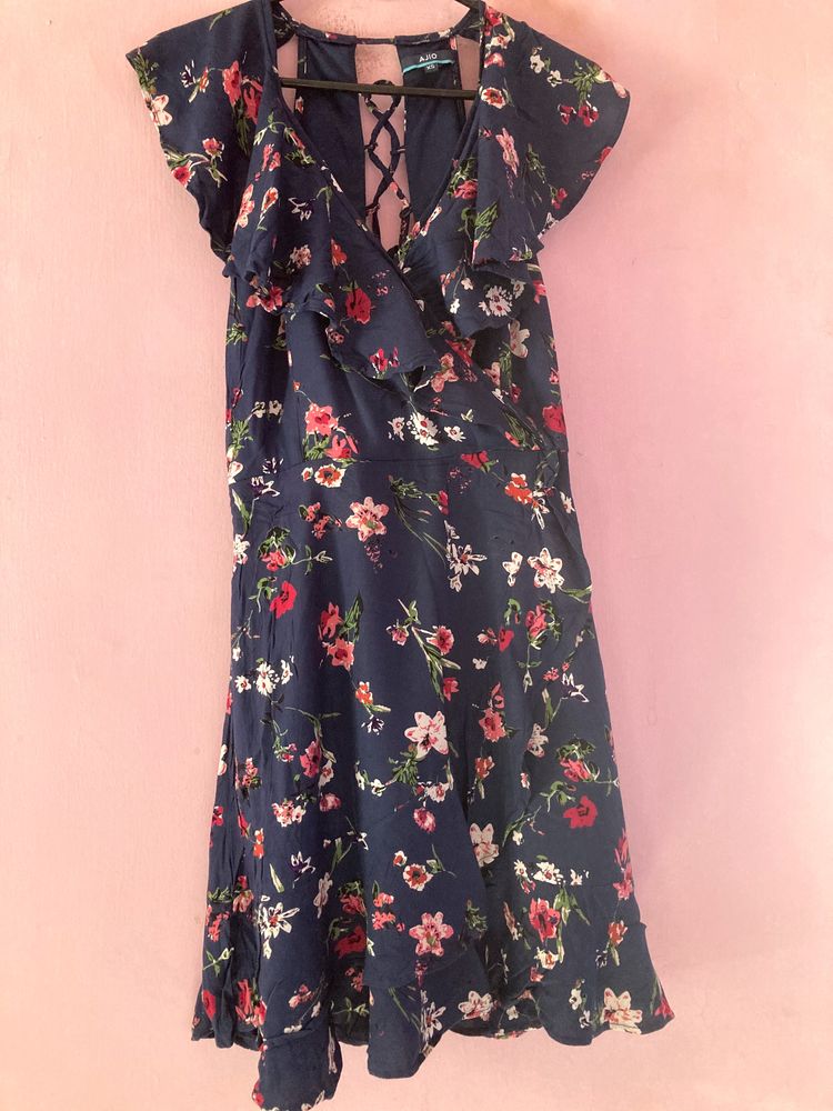 AJIO Floral Mini Dress