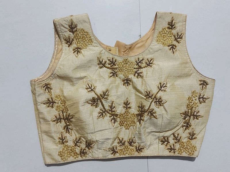 Stylish Golden Embroidery Blouse