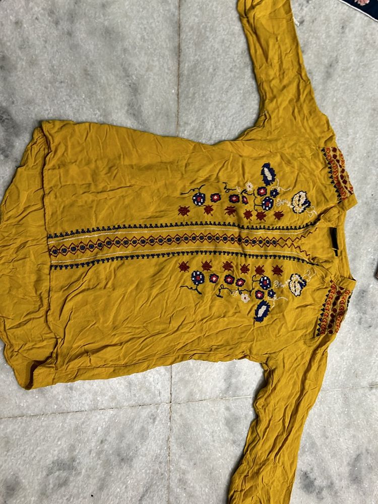 A Mustard Tunic Top