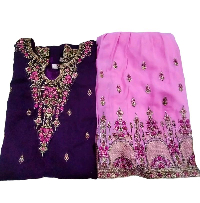 Pink Purple Garara Dress