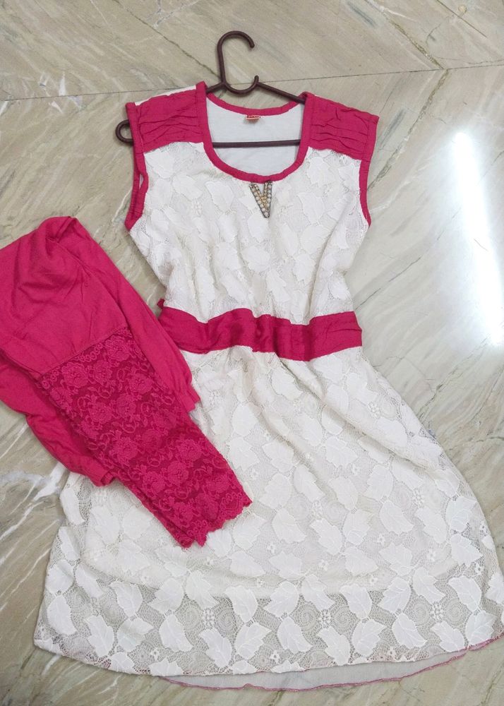 Co-ord Set Pink and White