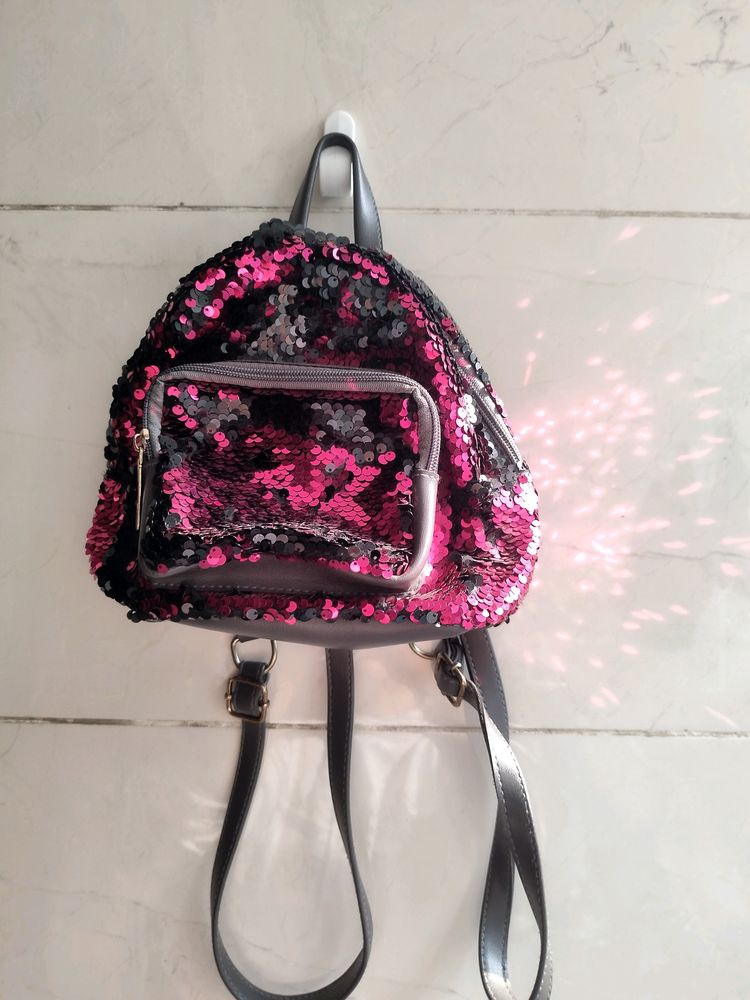 Sequin Backpack Style Purse