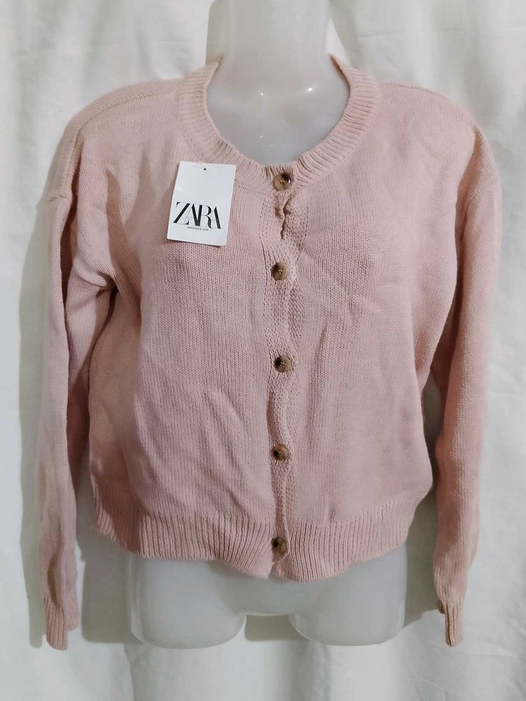 Nude Pink Korean Cardigan