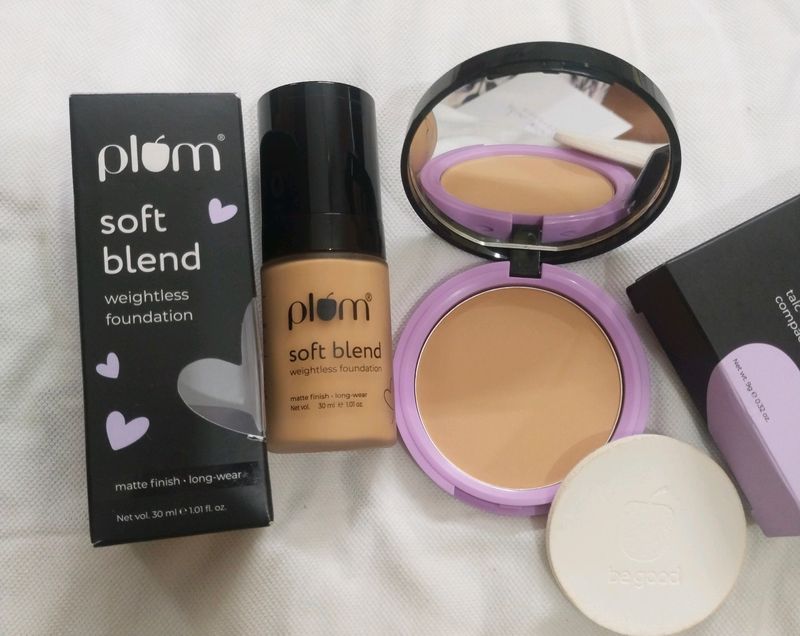 Plum Foundation & Compact Combo