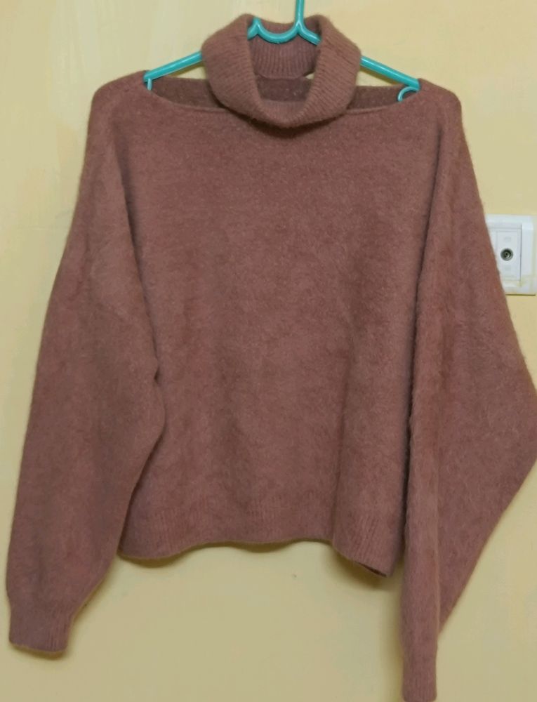 Dark Peach Wool Sweater