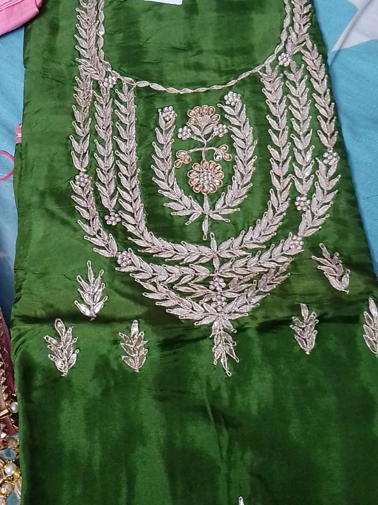 Pure Upada  Silk Jaipuri Suit