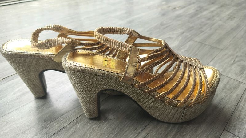 Golden High Heels