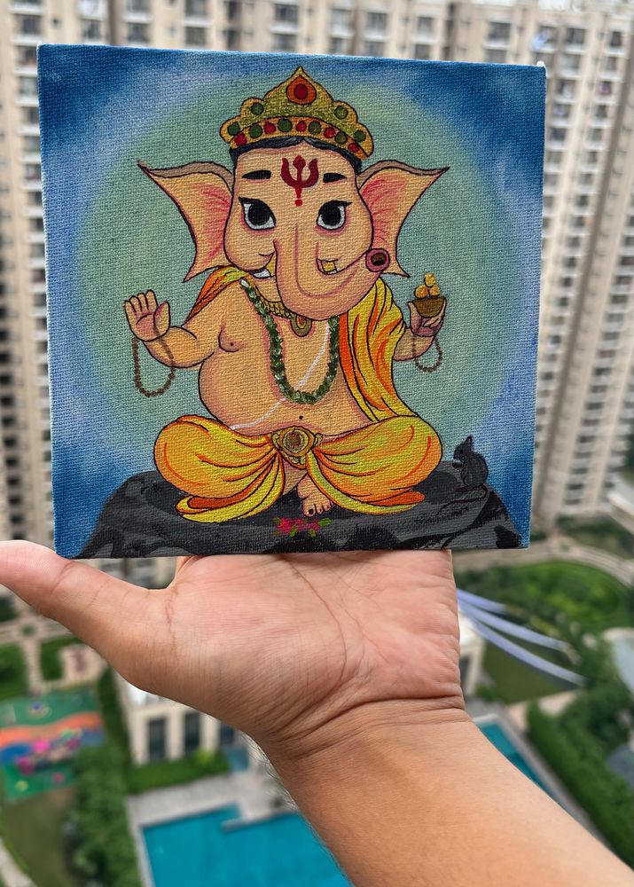 2 Handpainted Acrylic  For Your Mandir And Table