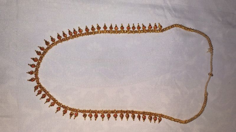 City gold Orange Stone Necklace Chain