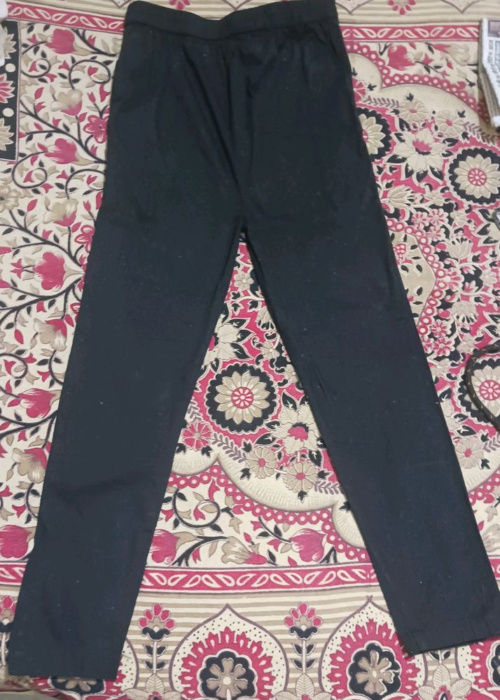 Black Cotton Trouser For Suits