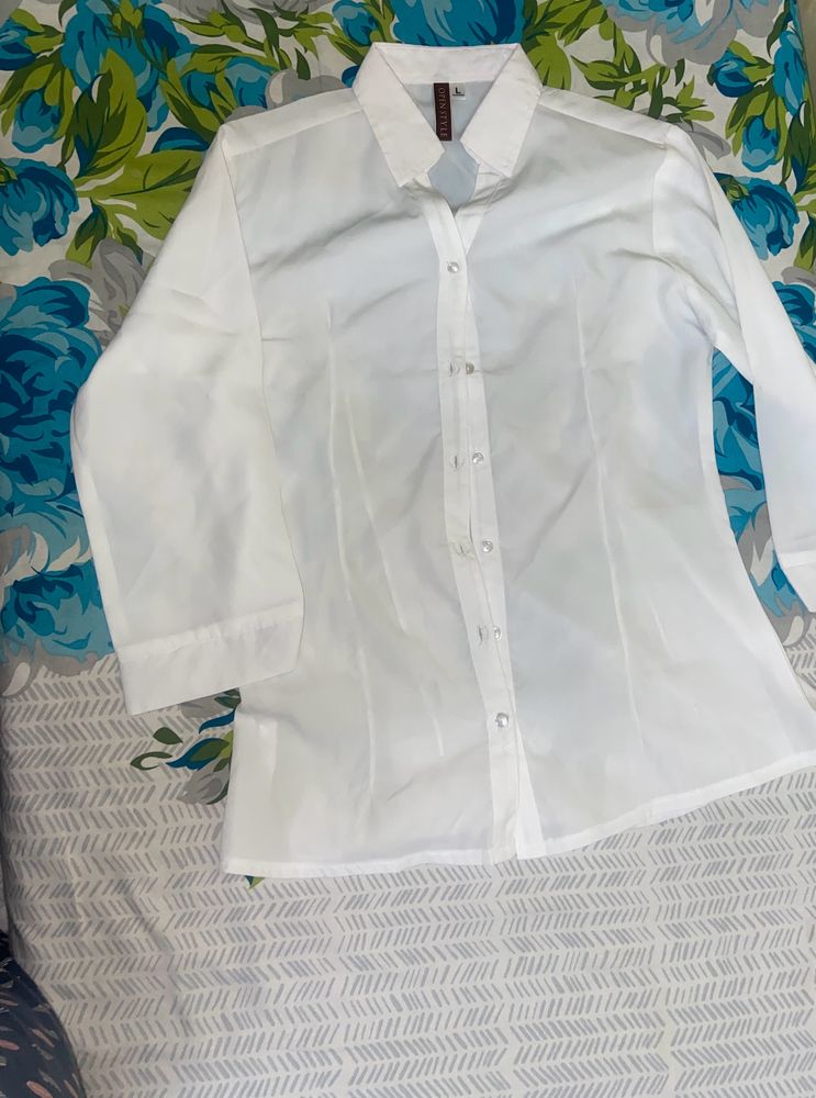 Classic White Formal Shirt – Modern Fit