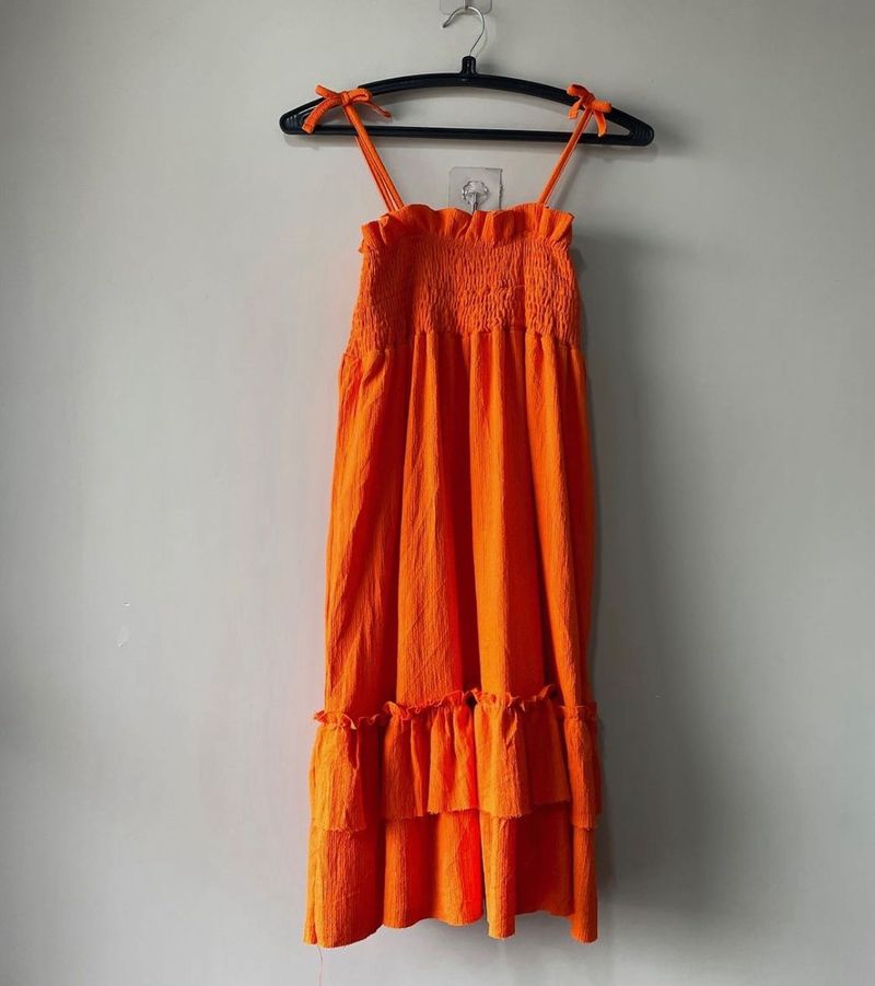 Orange Midi Dress