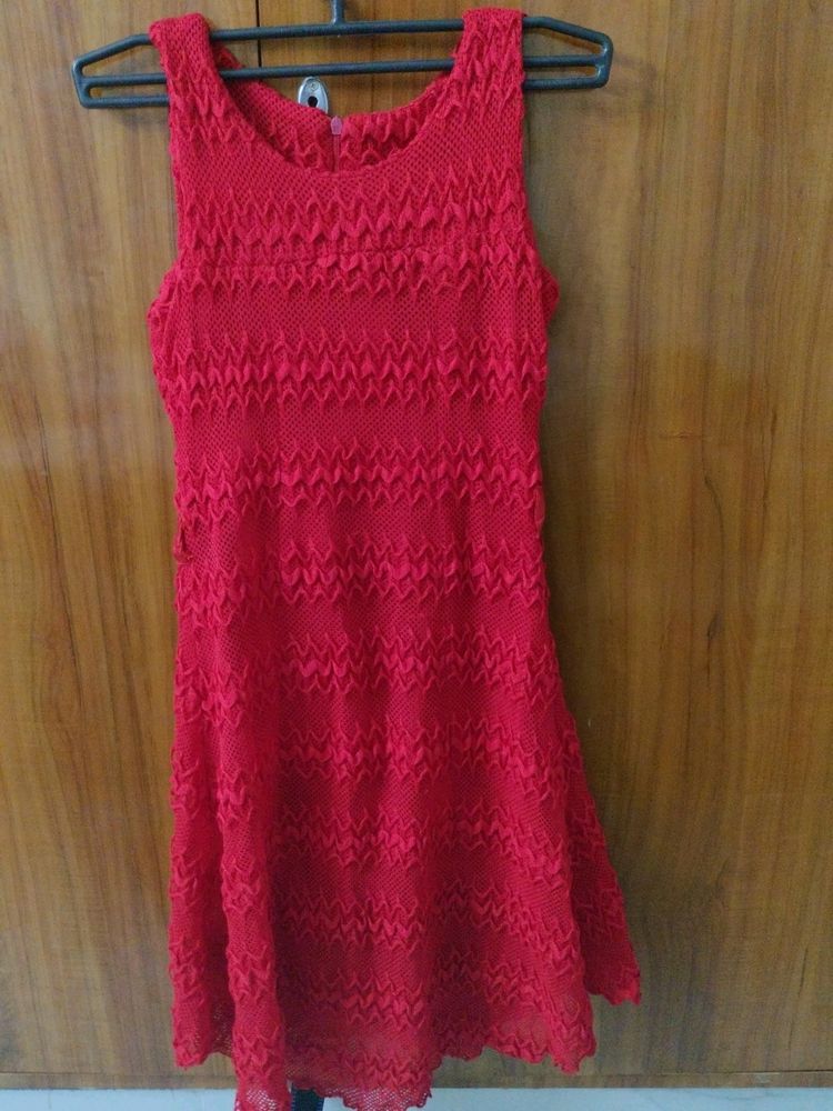 Red ♥️ One Piece Dress Nd Free Gift With It