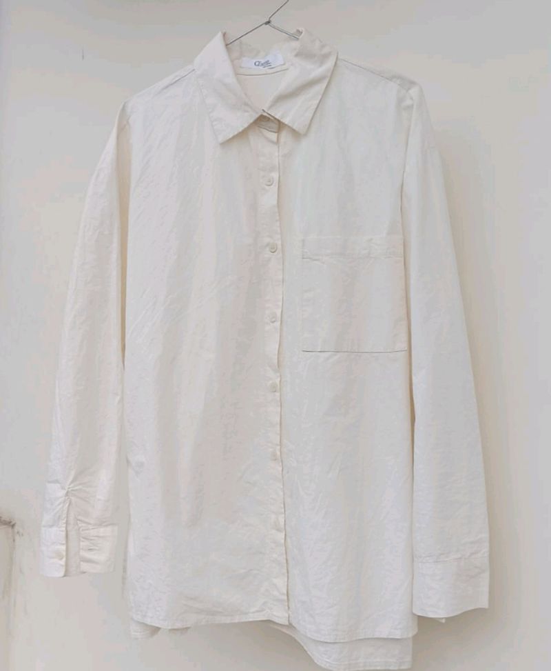 O'sense Off White Casual Shirt