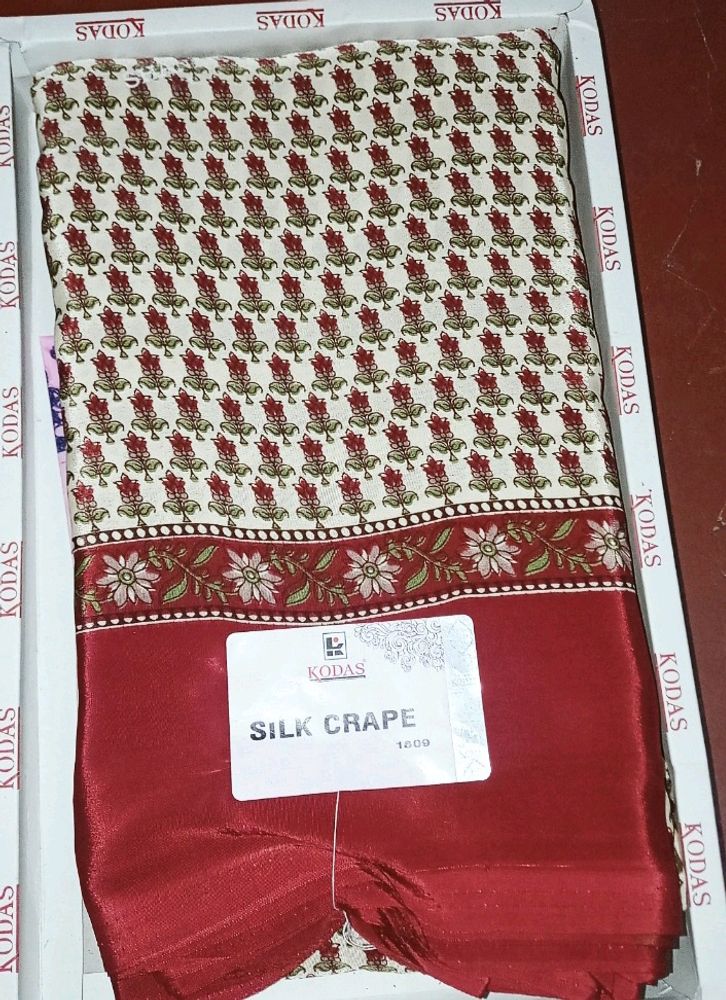 BRAND NEW🥻CRAPE SILK SAREE 🥻