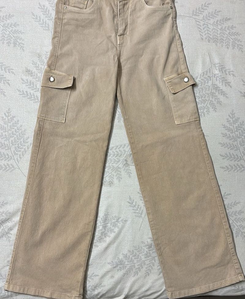 straight fit Denim cargos