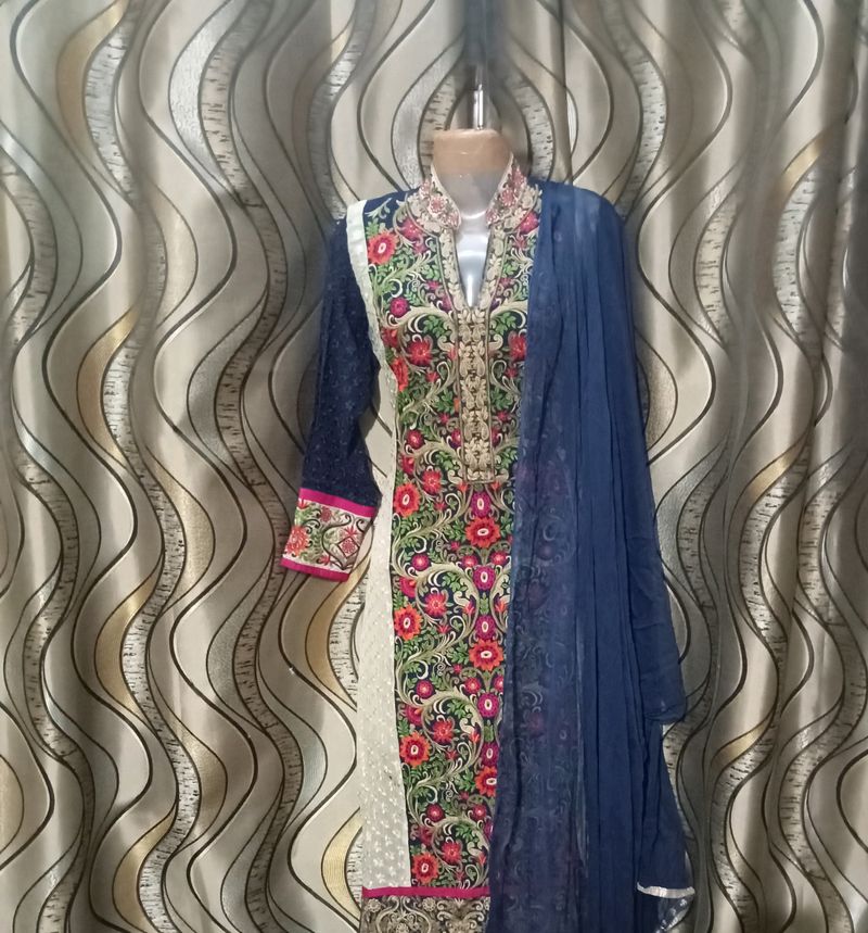 Multicolored Kurti With Duppatta