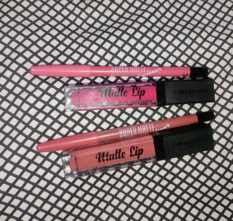 Nude/Pink Lipstick & Lip Liners